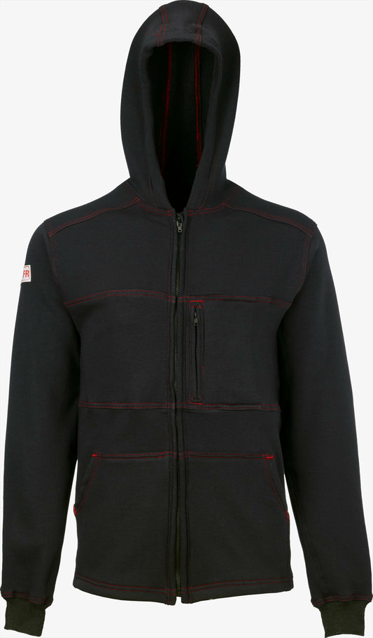 Jacket Zip Front Hoodie Black